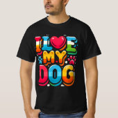 Ik hou van mijn hond t-shirt (Voorkant)