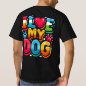 Ik hou van mijn hond t-shirt (Achterkant)