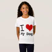 Ik hou van mijn hond t-shirt (Voorkant volledig)