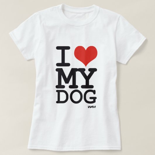 Ik hou van mijn hond t-shirt (Design voorkant)
