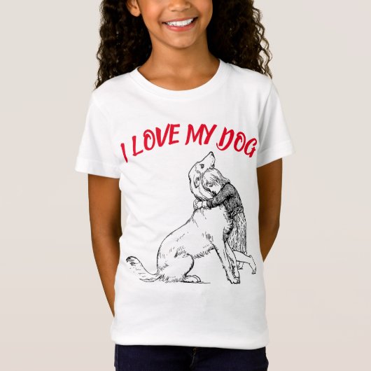 Ik hou van mijn hond t-shirt (Voorkant)