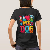 Ik hou van mijn hond t-shirt (Achterkant)