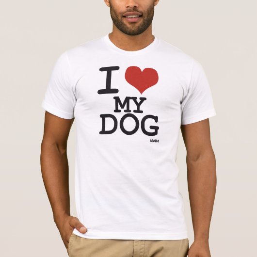 Ik hou van mijn hond t-shirt (Voorkant)
