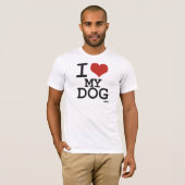 Ik hou van mijn hond t-shirt (Voorkant volledig)
