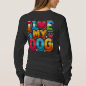 Ik hou van mijn hond t-shirt (Achterkant)