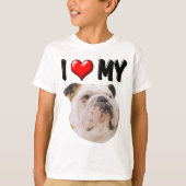 Ik hou van mijn hond t-shirt (Voorkant)