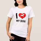Ik hou van mijn hond T-shirt (Voorkant)