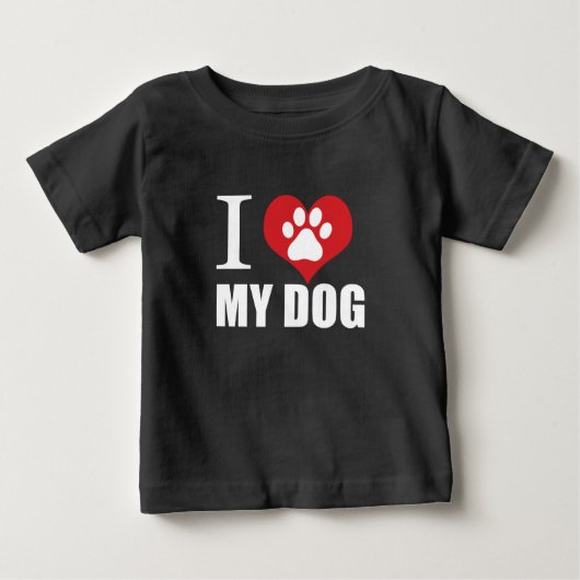 Ik hou van mijn hond T-Shirt (Voorkant)