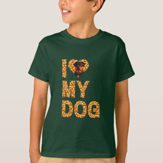 Ik hou van mijn hond t-shirt (Voorkant)