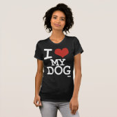 Ik hou van mijn hond t-shirt (Voorkant volledig)