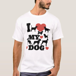 Ik hou van mijn hond t-shirt