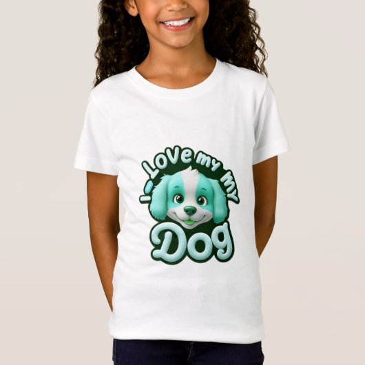 Ik hou van mijn hond T-shirt (Voorkant)