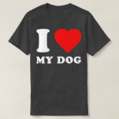 Ik hou van mijn hond t-shirt (Design voorkant)