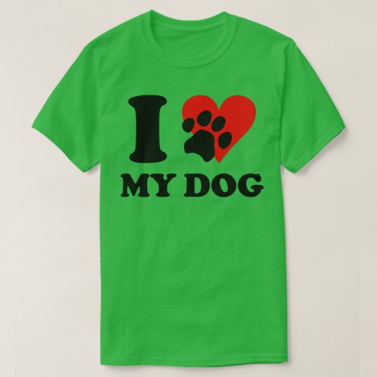 Ik hou van mijn hond t-shirt (Design voorkant)