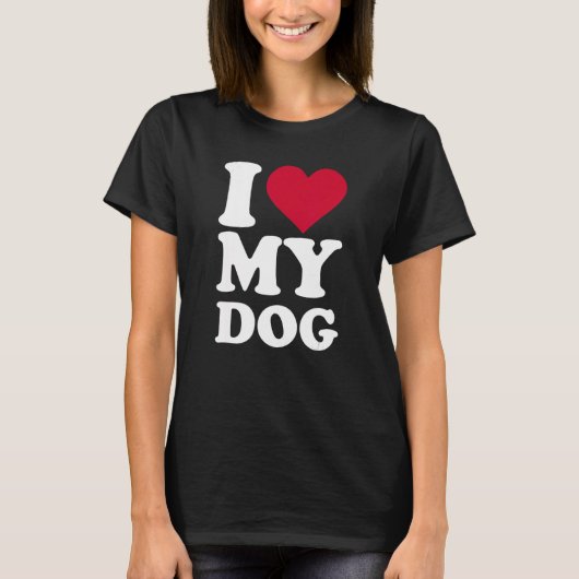 Ik hou van mijn hond t-shirt (Voorkant)