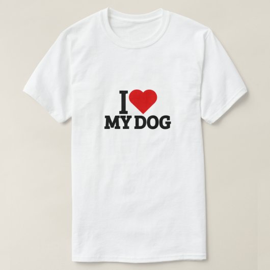 Ik hou van mijn hond t-shirt (Design voorkant)