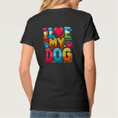 Ik hou van mijn hond t-shirt (Achterkant)