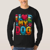 Ik hou van mijn hond t-shirt (Voorkant)