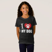 Ik hou van mijn hond T-Shirt (Voorkant volledig)