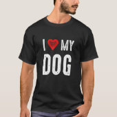 Ik hou van mijn hond t-shirt (Voorkant)