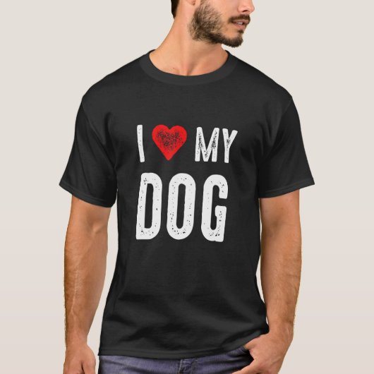 Ik hou van mijn hond t-shirt (Voorkant)