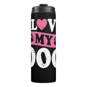 Ik hou van mijn hond T-shirt Thermosbeker