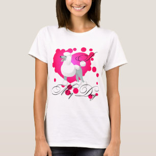 Ik hou van mijn hond T-shirt witte poedel