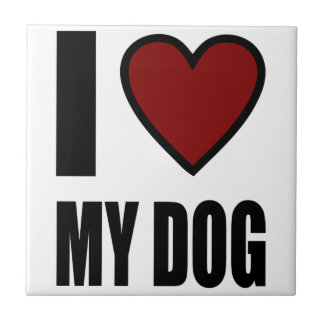 Ik hou van mijn hond tegeltje