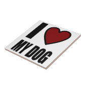 Ik hou van mijn hond tegeltje (Zijkant)