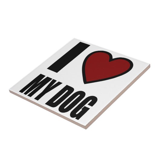 Ik hou van mijn hond tegeltje (Zijkant)