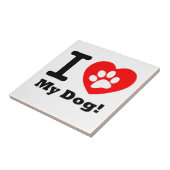Ik hou van mijn hond tegeltje (Zijkant)