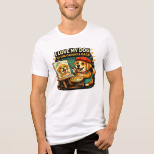 Ik hou van mijn hond tot aan het canvas en terug – Tri-Blend shirt