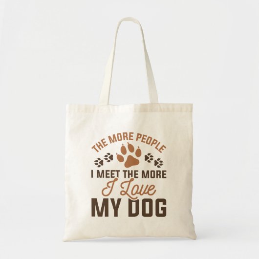 Ik hou van mijn hond tote bag (Voorkant)