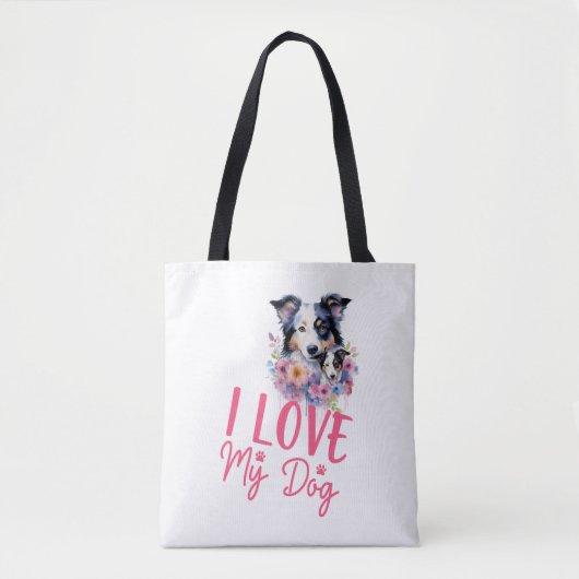 Ik hou van mijn hond tote bag (Voorkant)