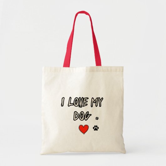 Ik hou van mijn hond tote bag (Voorkant)