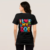 Ik hou van mijn hond Tri-Blend shirt (Achterkant volledig)