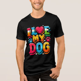 Ik hou van mijn hond Tri-Blend shirt