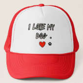 Ik hou van mijn hond trucker pet (Voorkant)