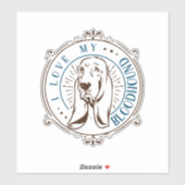 Ik hou van mijn hond vinyl sticker (Vel)