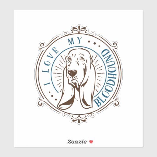 Ik hou van mijn hond vinyl sticker (Vel)