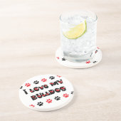 Ik hou van mijn hond zandsteen onderzetter (Zijkant)