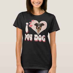 Ik hou van mijn hond, zwart t-shirt