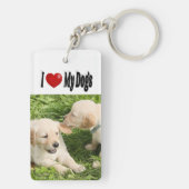 Ik hou van mijn honden Foto Sleutelhanger (achterkant)