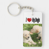 Ik hou van mijn honden Foto Sleutelhanger (Voorkant)