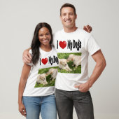 Ik hou van mijn honden foto t-shirt (Unisex)