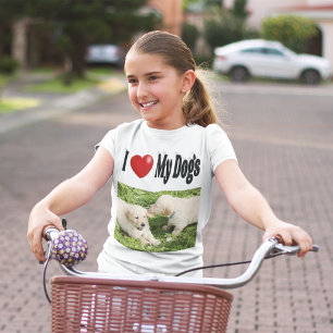 Ik hou van mijn honden foto t-shirt
