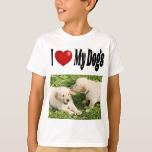 Ik hou van mijn honden foto t-shirt