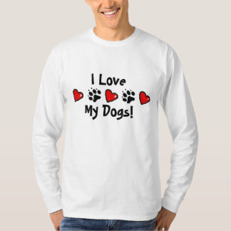 Ik hou van mijn honden t-shirt