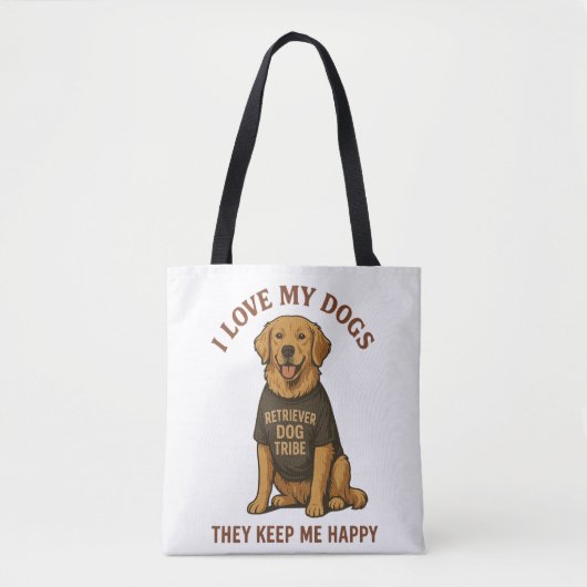 Ik hou van mijn honden tote bag (Voorkant)