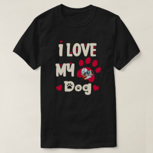 Ik hou van mijn hondenpoten gepersonaliseerde foto t-shirt